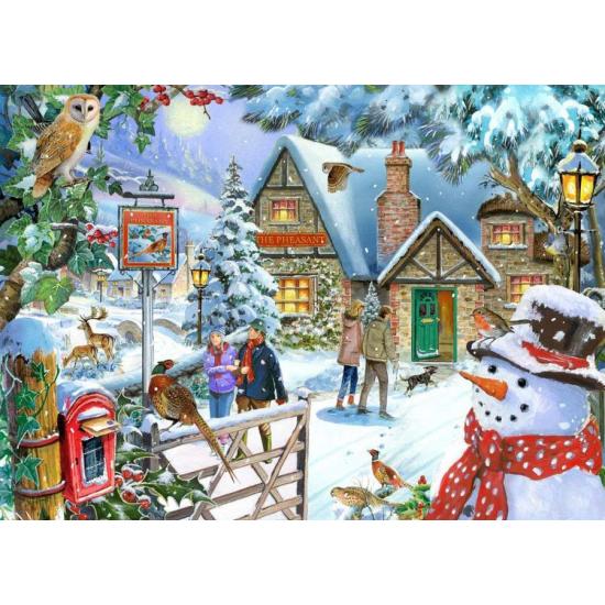 Puzzle House Of Puzzles Vue du bonhomme de neige 1000 pièces