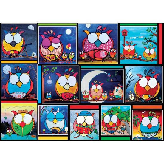 Puzzle Jacarou A Chacun sa Chouette 1000 Pièces