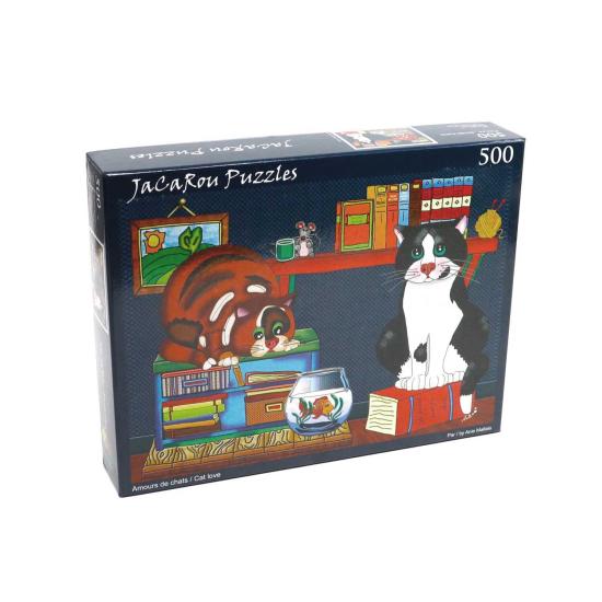 Puzzle Jacarou L'amour du Chat de 500 Pièces Puzzle Jacarou L'amour du Chat de 500 Pièces