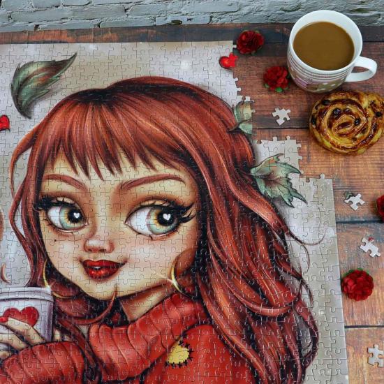 Puzzle Jacarou Café à la Cannelle de 1000 Pièces