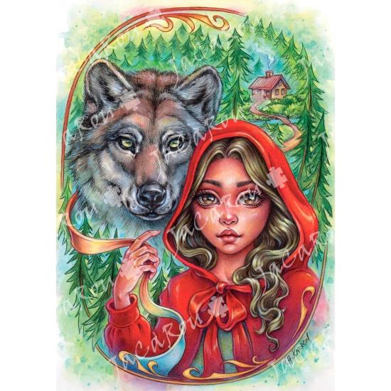 Puzzle Jacarou Chaperon Rouge de 1000 Pièces