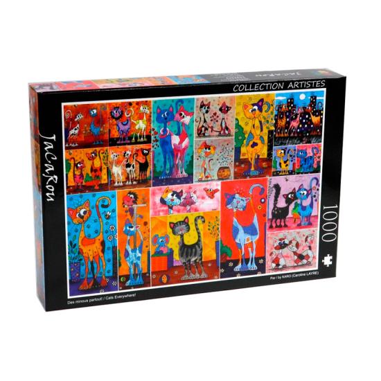 Puzzle Jacarou Des chats partout 1000 Pièces