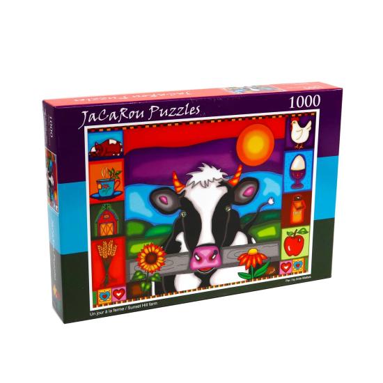 Puzzle Jacarou Ferme Sunset Hill de 1000 Pièces