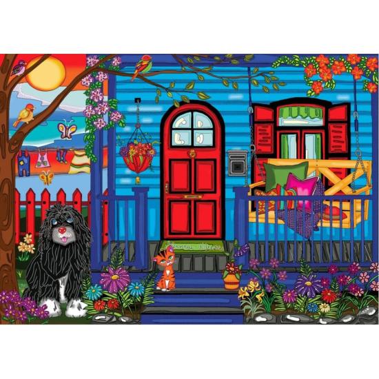 Puzzle Jacarou Ma Petite Maison Bleue 1000 Pièces