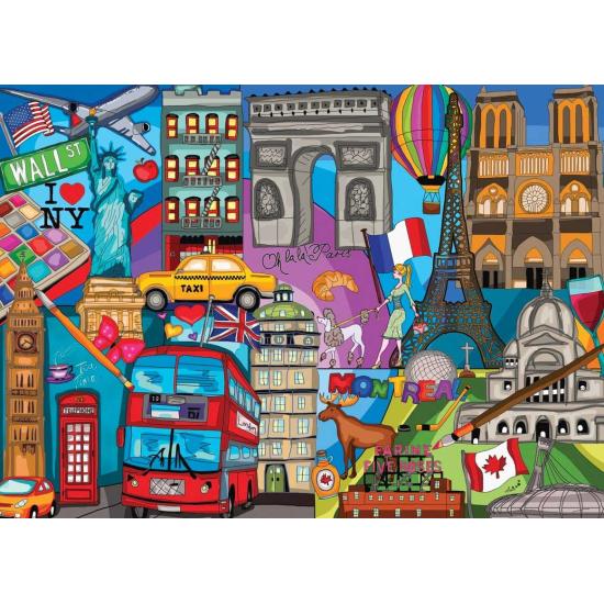 Puzzle Jacarou Voyages 1000 Pièces