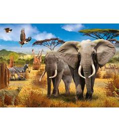 Puzzle Jumbo Animaux de la savane africaine 500 pièces