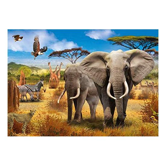 Puzzle Jumbo Animaux de la savane africaine 500 pièces