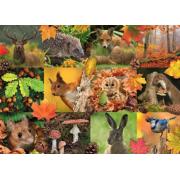 Puzzle Jumbo Animaux d'automne 1000 pièces