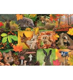 Puzzle Jumbo Animaux d'automne 1000 pièces