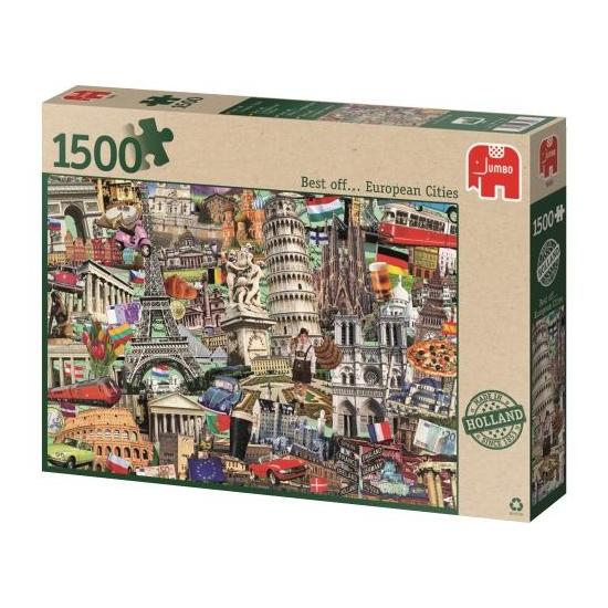 Puzzle Jumbo Le meilleur des villes européennes 1500 pièces