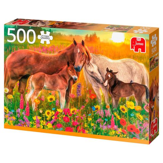 Chevaux dans le ruisseau Jumbo Puzzle 500 pièces