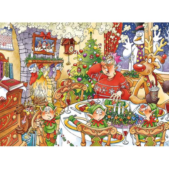 Puzzle Jumbo Noël Dîner de Noël 1000 pièces
