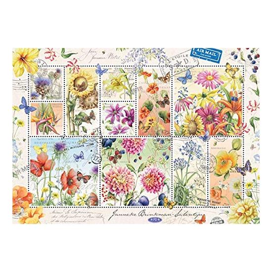 Puzzle géant de la collection de timbres de fleurs d'été 100