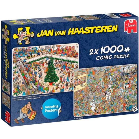 Puzzle Jumbo Shopping des Fêtes 2 x 1000 pièces