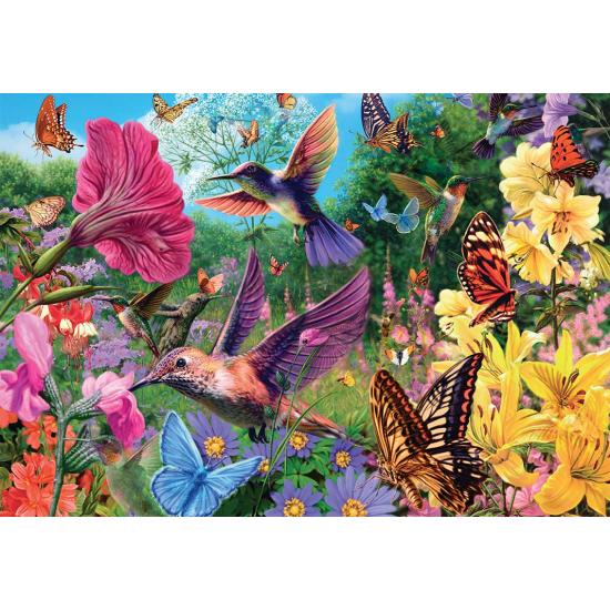 Le puzzle géant du jardin des colibris 1500 pièces