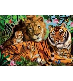 Puzzle géant de 1000 pièces de chats sauvages