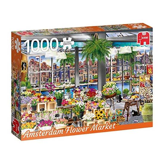 Puzzle Jumbo Le magasin de fleurs d'Amsterdam 1000 pièces
