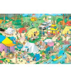 Puzzle Jumbo Camping En Forêt 1000 pièces