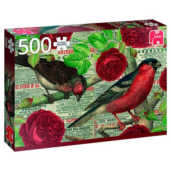 Jumbo Puzzle Birds Love Flowers 500 pièces