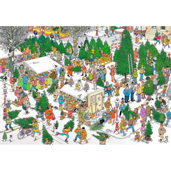 Puzzle Jumbo Marché des sapins de Noël 2000 pièces