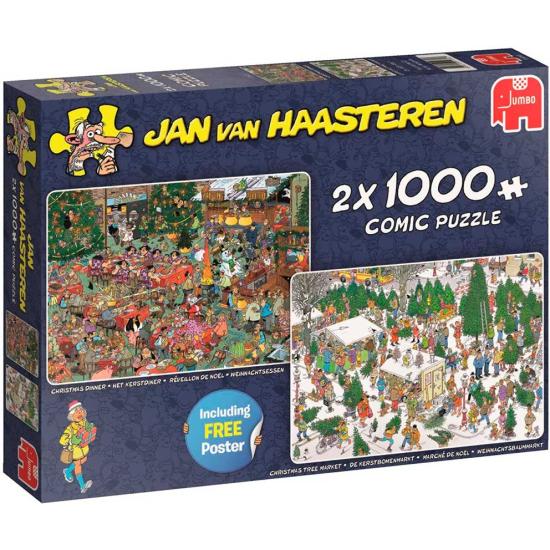 Jumbo Puzzle Cadeaux de Noël 2 x 1000 pièces