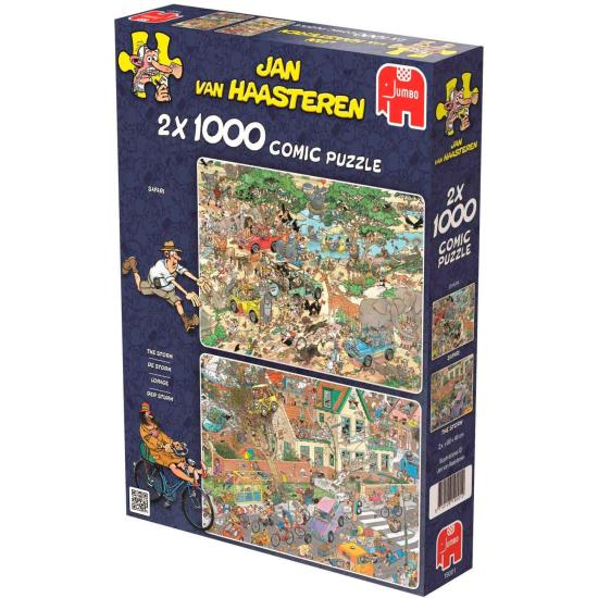 Puzzle Jumbo Safari et Tempête 2 x 1000 pièces