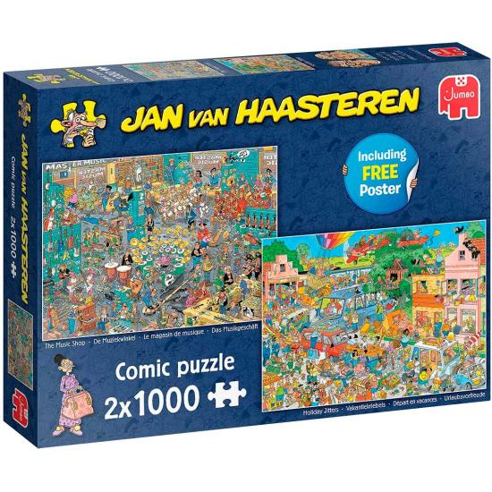 Jumbo Puzzle Music Store et Partir en vacances 2x100