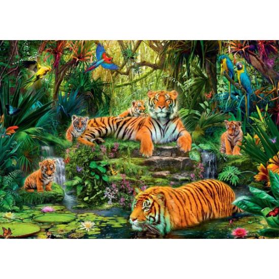 Puzzle Jumbo Tigres de la Jungle 1000 pièces