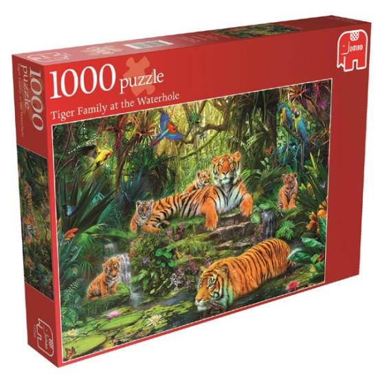 Puzzle Jumbo Tigres de la Jungle 1000 pièces