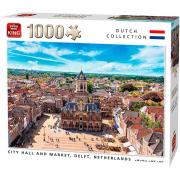 Puzzle King City Hall and Market, Delft, Hollande 1000 pièces