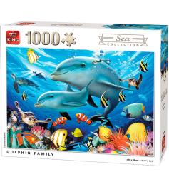 Puzzle Roi Famille des Dauphins 1000 Pièces