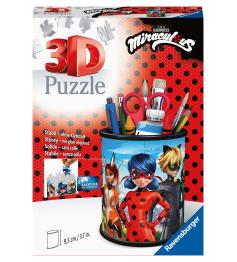 Puzzle crayon 3D Ravensburger Miraculous Ladybug 57 pièces