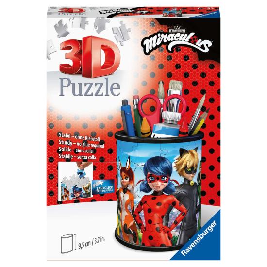 Puzzle crayon 3D Ravensburger Miraculous Ladybug 57 pièces Puzzle crayon 3D Ravensburger Miraculous Ladybug 57 pièces