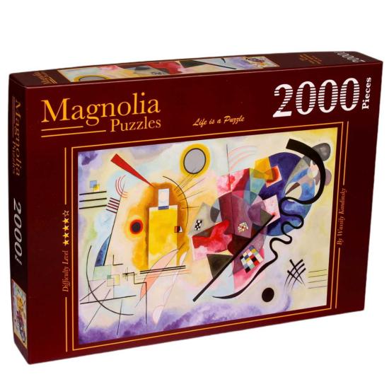 Puzzle 2000 pièces Magnolia jaune, rouge et bleu Puzzle 2000 pièces Magnolia jaune, rouge et bleu