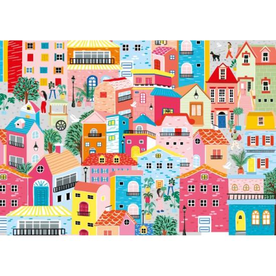 Puzzle Magnolia Maisons colorées 1000 pièces