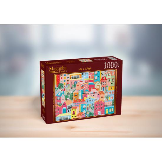 Puzzle Magnolia Maisons colorées 1000 pièces