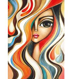 Puzzle Magnolia Fille Aux Cheveux Ondulés 1000 pièces