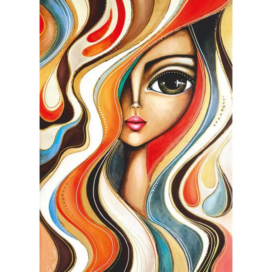 Puzzle Magnolia Fille Aux Cheveux Ondulés 1000 pièces