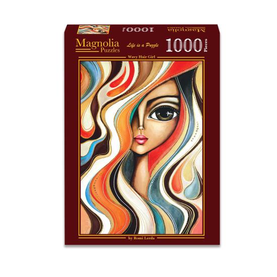 Puzzle Magnolia Fille Aux Cheveux Ondulés 1000 pièces
