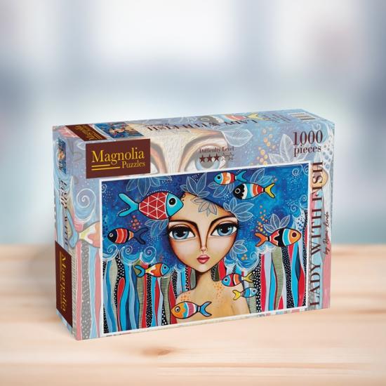Puzzle Magnolia Dame au Poisson de 1000 pièces Puzzle Magnolia Dame au Poisson de 1000 pièces