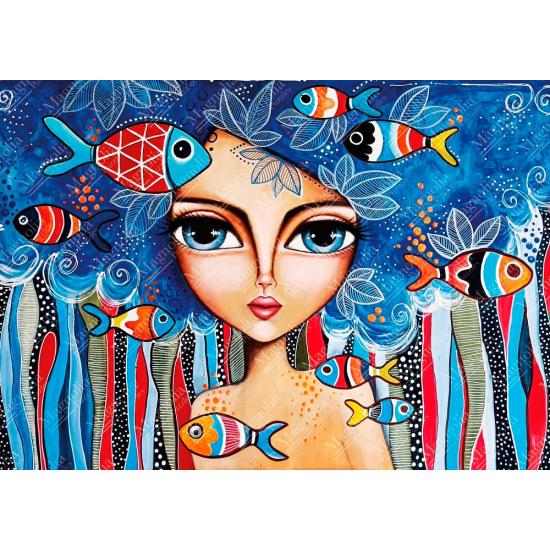 Puzzle Magnolia Dame au Poisson de 1000 pièces Puzzle Magnolia Dame au Poisson de 1000 pièces