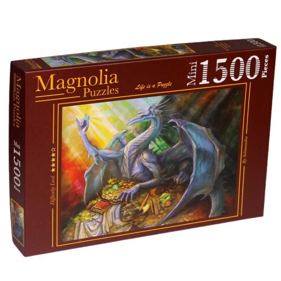 Puzzle Magnolia Le Dragon Bleu et son Trésor MINI 1500 Pièces