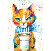 Puzzle 1000 pièces chat coloré Magnolia