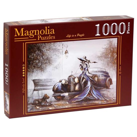 Magnolia La Dame en bleu Puzzle 1000 pièces