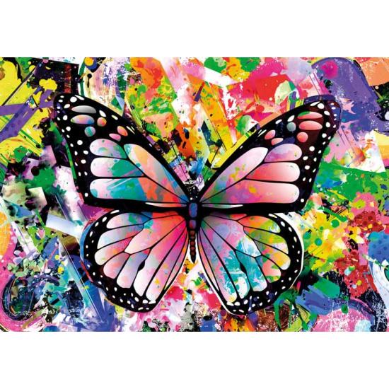 Puzzle 1000 pièces Magnolia papillon coloré