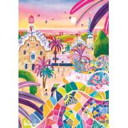 Puzzle Magnolia Parc Güell de 1000 pièces