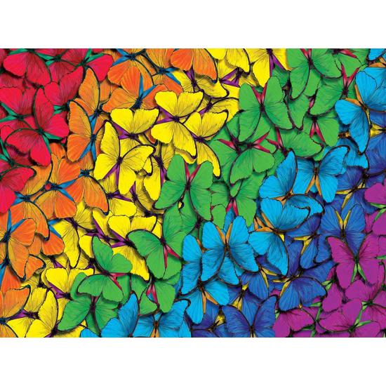 Puzzle 550 pièces papillons arc-en-ciel MasterPieces