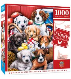 Puzzle MasterPieces Chiots dans le jardin 1000 pièces