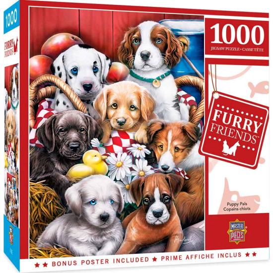 Puzzle MasterPieces Chiots dans le jardin 1000 pièces