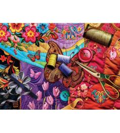 Puzzle MasterPieces Jardins Matelassés, Patchwork 1000 pieces